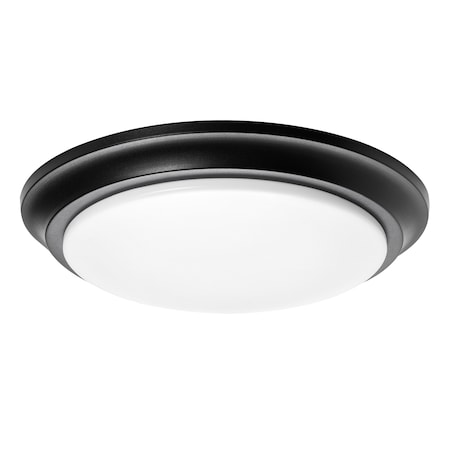 Afx Baron 14-in. LED Flush Mount, Black BRNF14LAJD1BK